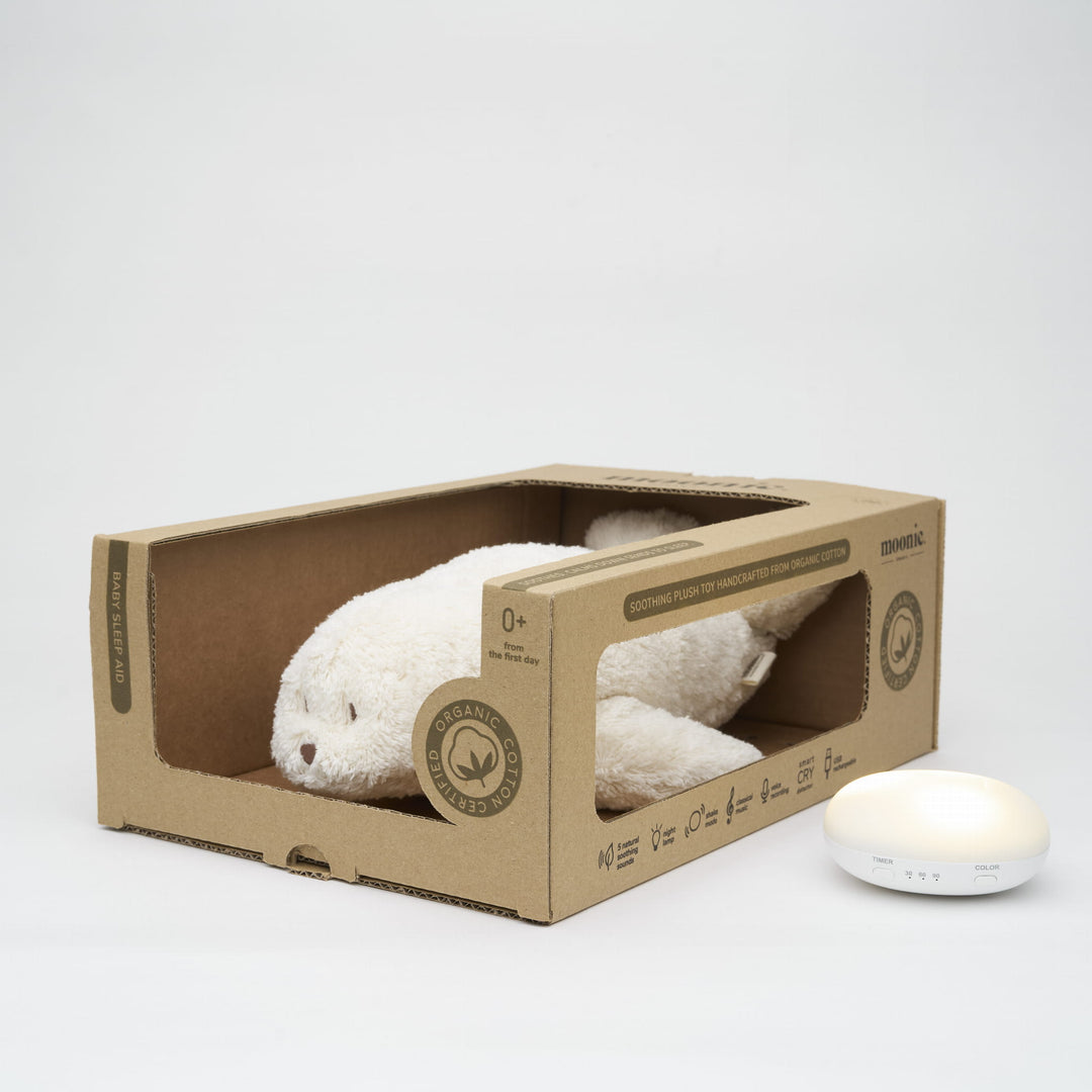 Moonie – Organic Humming Seal with Lamp – Polar - Mabel & Fox
