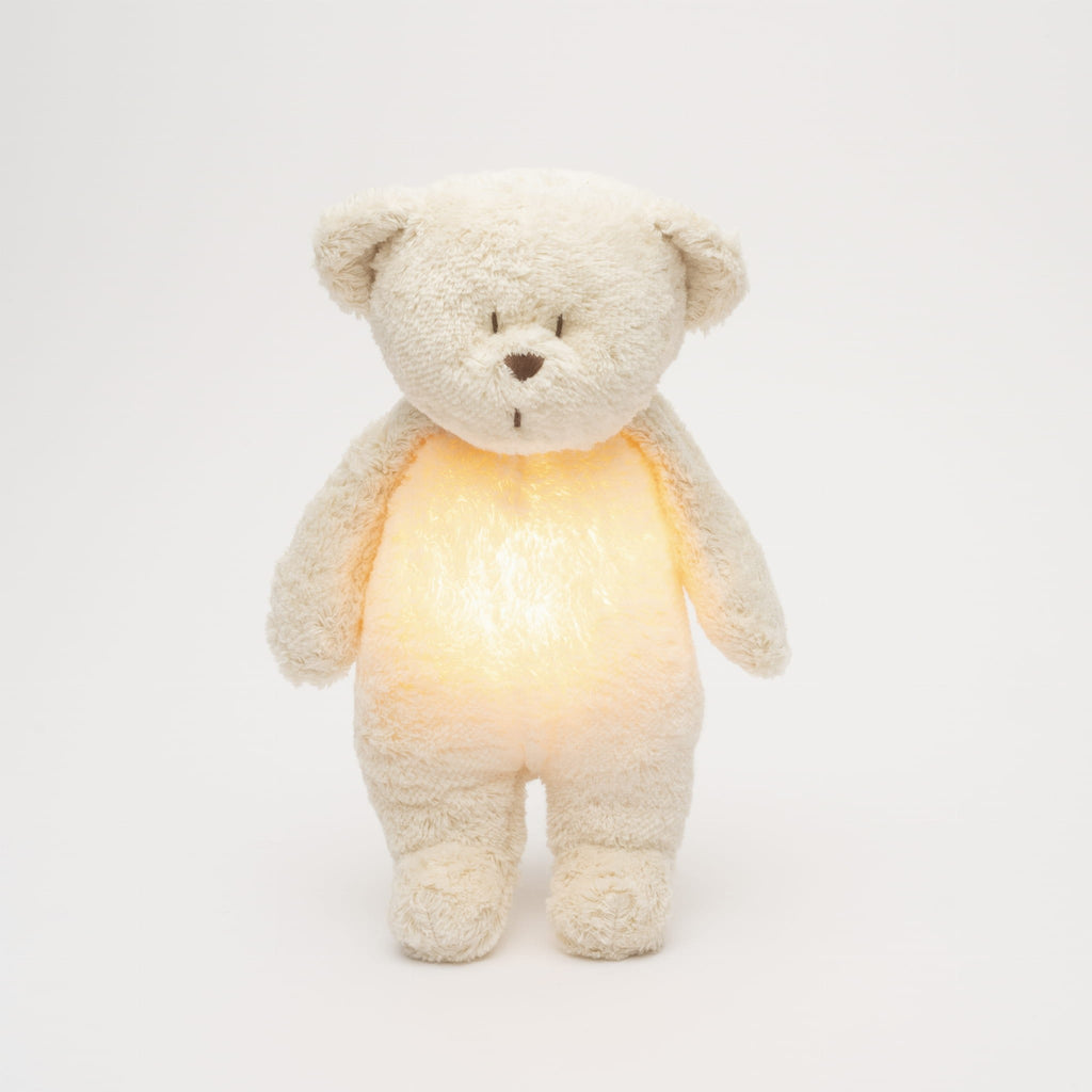 ぬいぐるみ Moonie Organic Humming Bear Moonie - The Organic Humming Bear With Lamp - Polar – Mabel & Fox