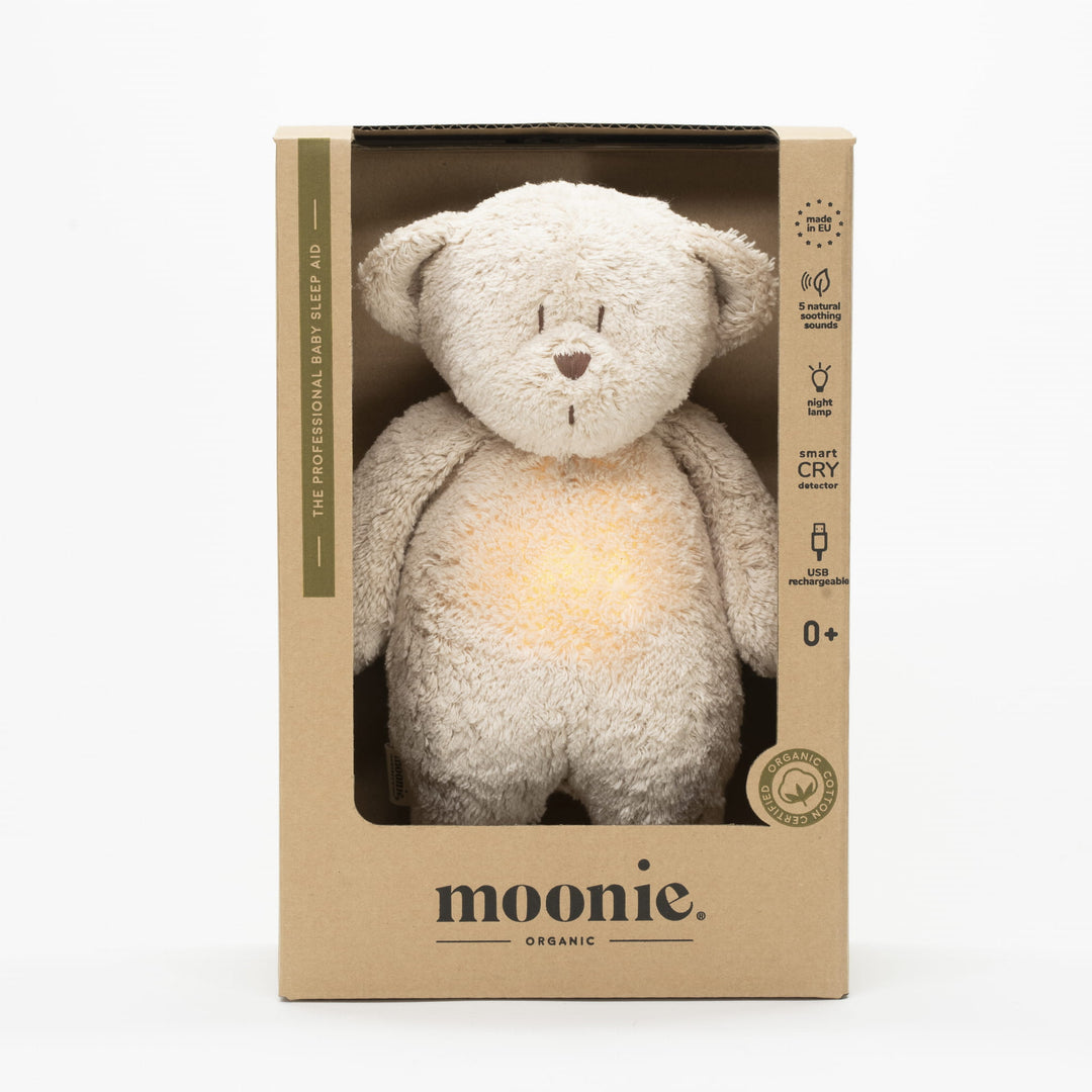Moonie -The Organic Humming Bear With Lamp- Sand Nature - Mabel & Fox