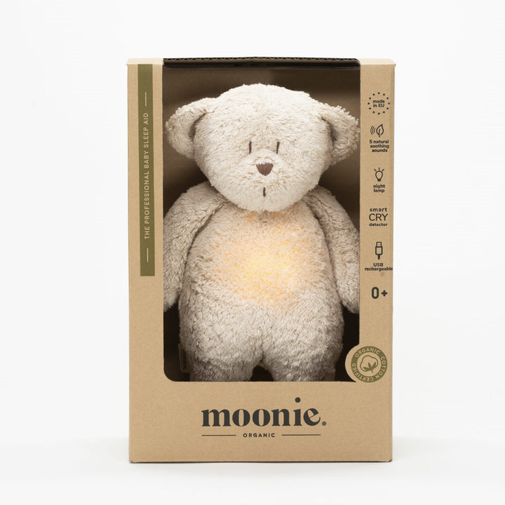 Moonie -The Organic Humming Bear With Lamp- Sand Nature - Mabel & Fox