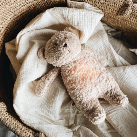 Moonie - The Organic Humming Bear With Lamp - Sand Nature – Mabel