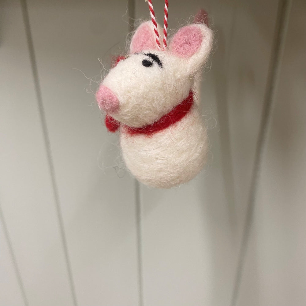 Fiona Walker - Christmas Decoration - Mouse with Scarf - Mabel & Fox