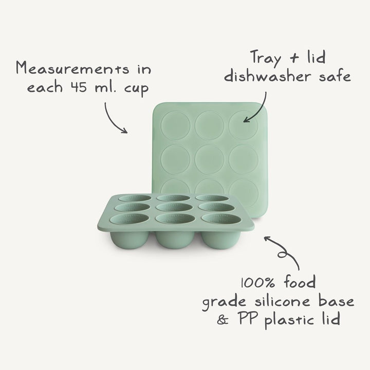 Mushie - Baby Food- Freezer Tray - Cambridge Blue - Mabel & Fox