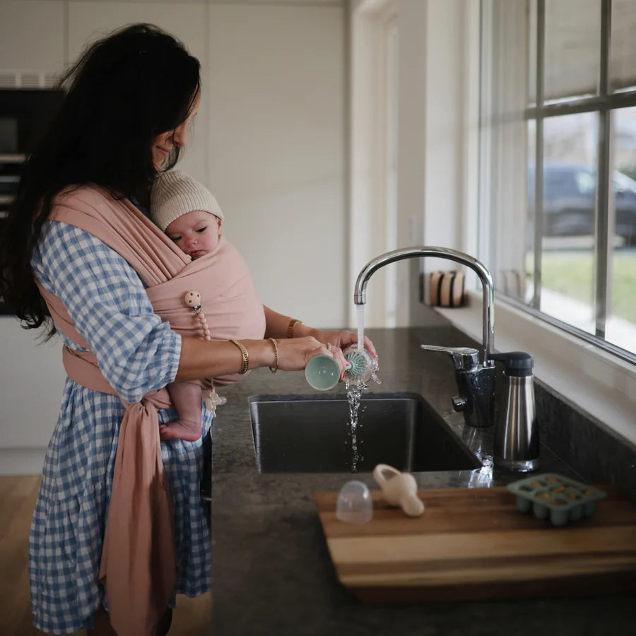 Mushie - Baby Wrap - Blush - Mabel & Fox