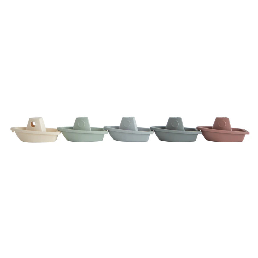 Mushie - Bath Play Set - Boats - Original - Mabel & Fox