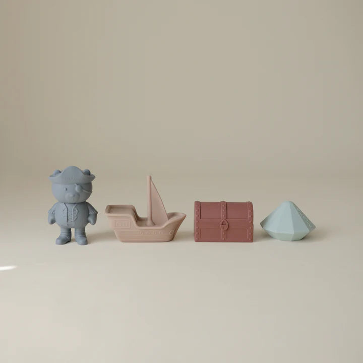 Mushie - Bath Play Set - Pirate - Mabel & Fox