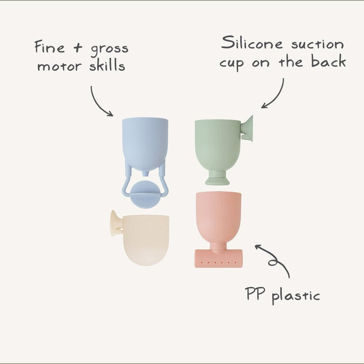 Mushie - Bath Play Set - Pour & Play - Mabel & Fox