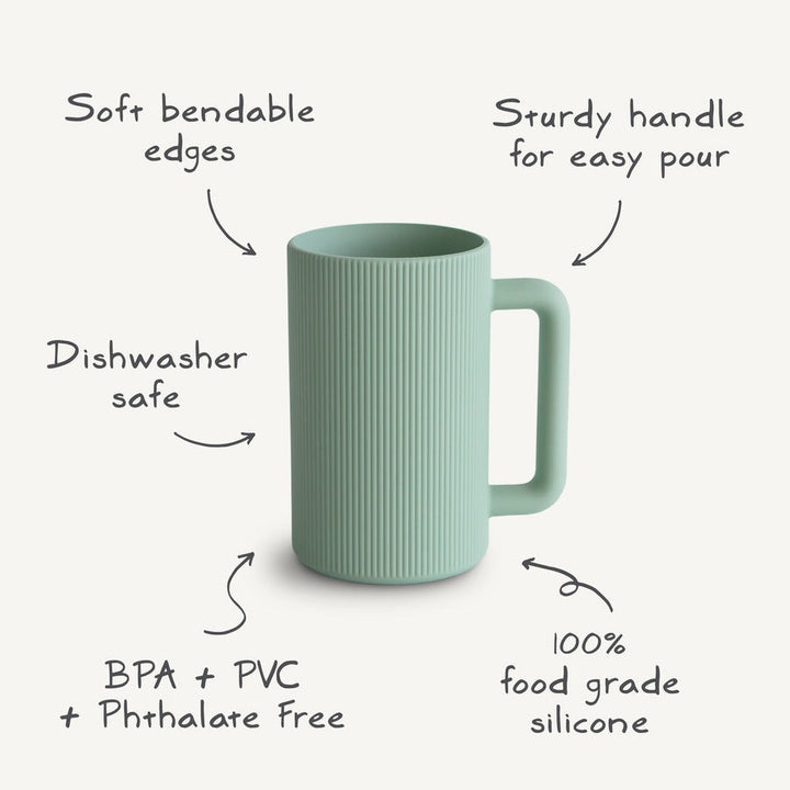 Mushie - Bath Rinse Cup - Cambridge Blue - Mabel & Fox
