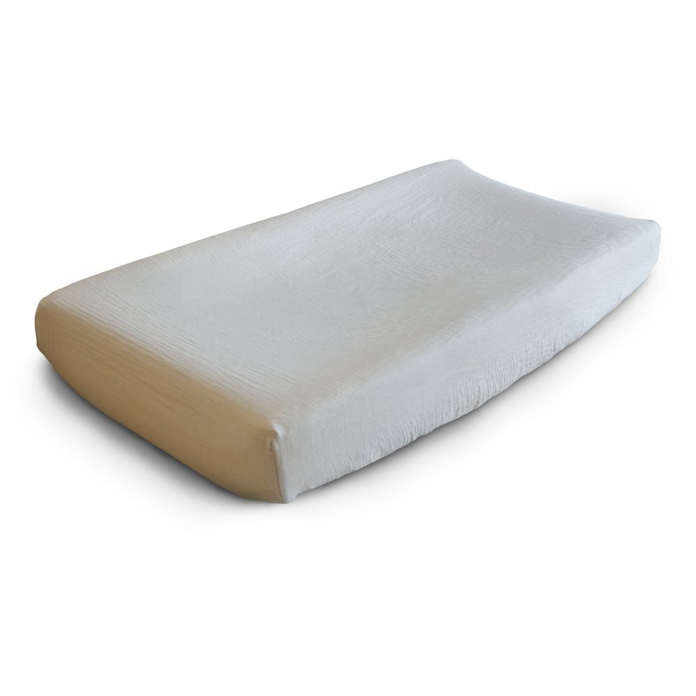 Mushie - Changing Pad Cover - Fog - Mabel & Fox