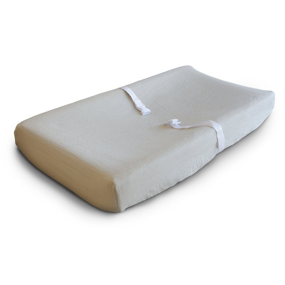 Mushie - Changing Pad Cover - Fog - Mabel & Fox