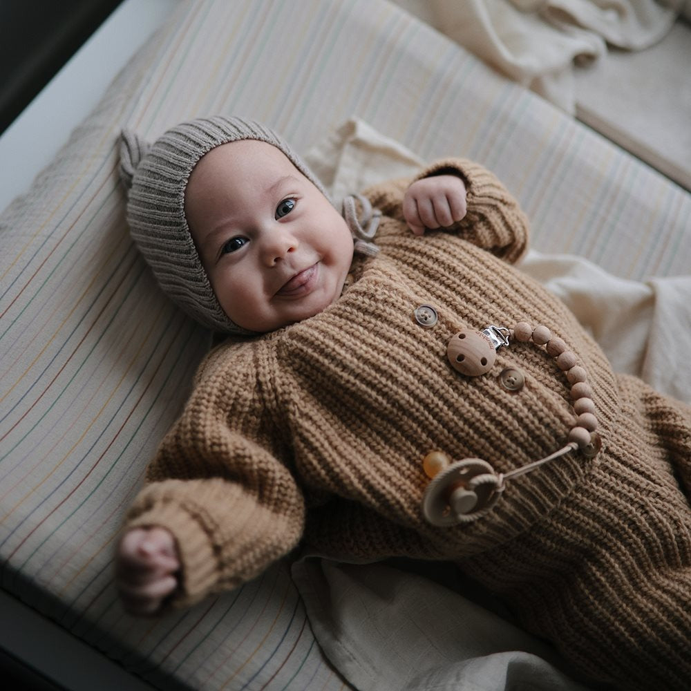 Mushie - Changing Pad Cover - Retro Stripes - Mabel & Fox