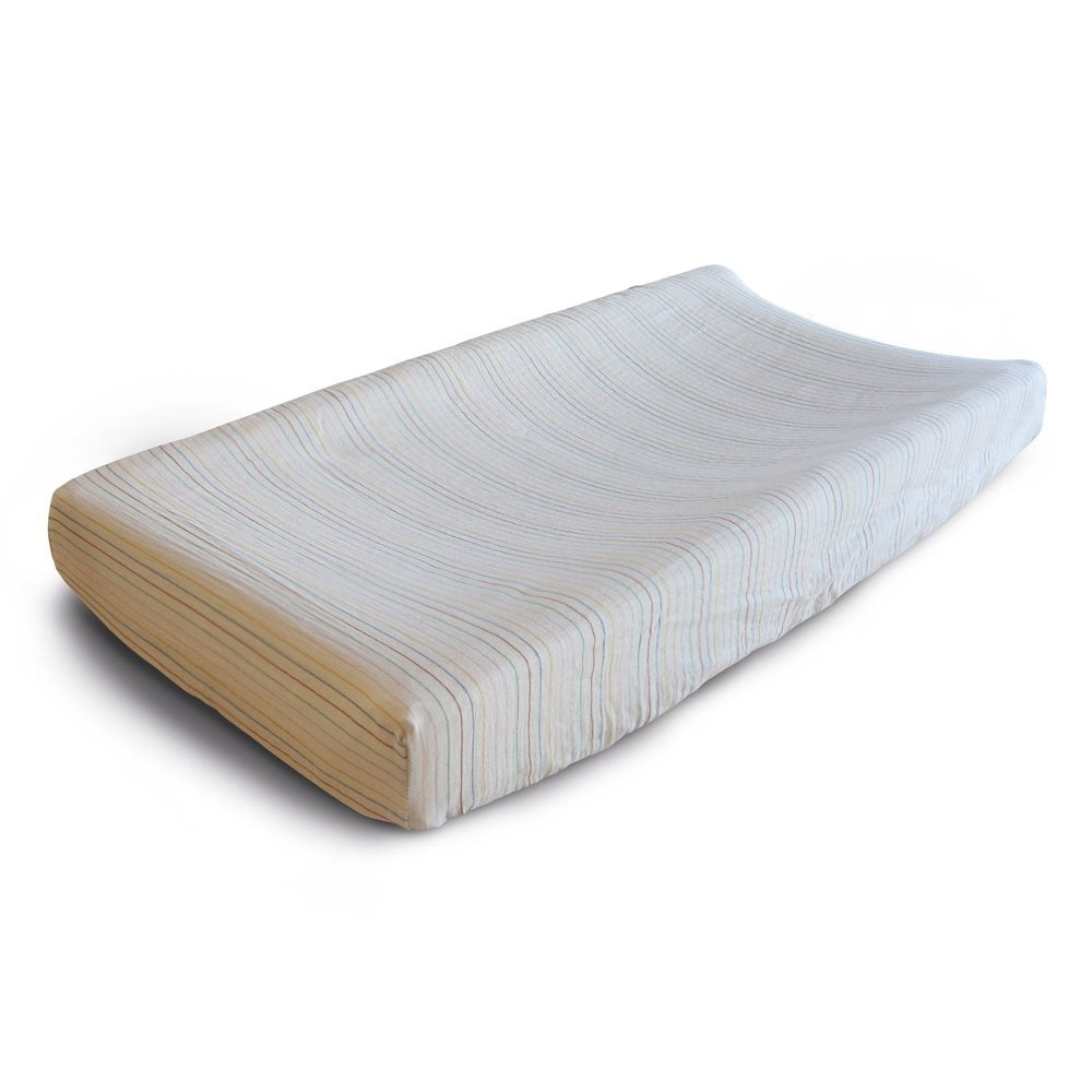 Mushie - Changing Pad Cover - Retro Stripes - Mabel & Fox