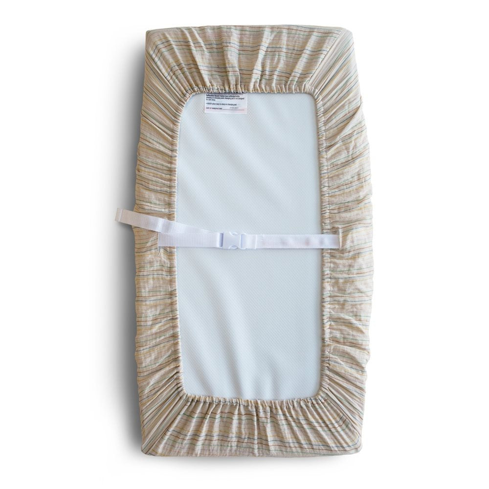 Mushie - Changing Pad Cover - Retro Stripes - Mabel & Fox