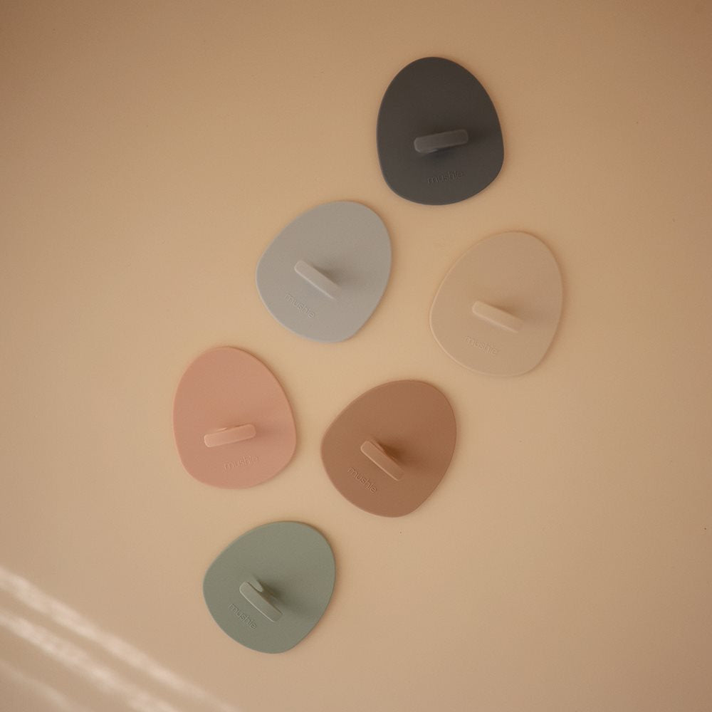 Mushie - Cradle Cap Brush-2 pack Blush/Shifting Sand - Mabel & Fox