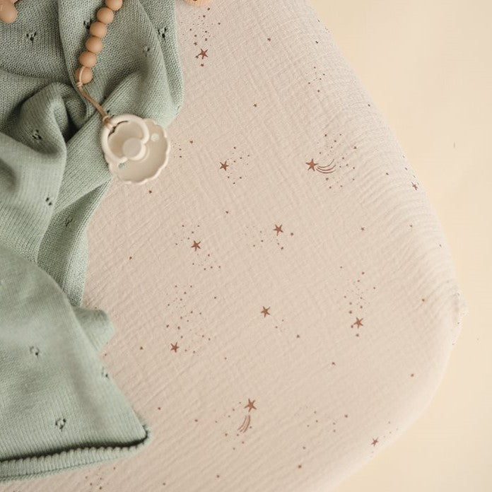 Mushie - Crib Sheet - Falling Stars - Mabel & Fox