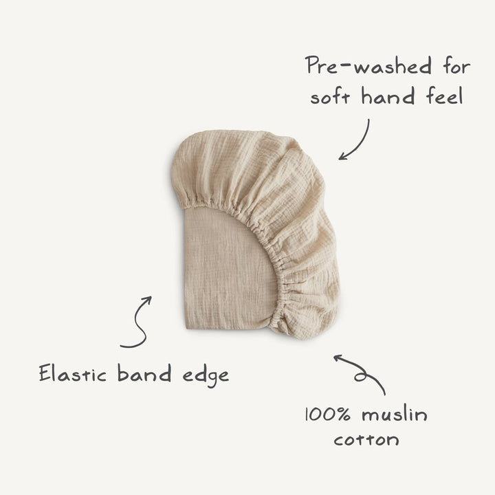 Mushie - Crib Sheet - Falling Stars - Mabel & Fox