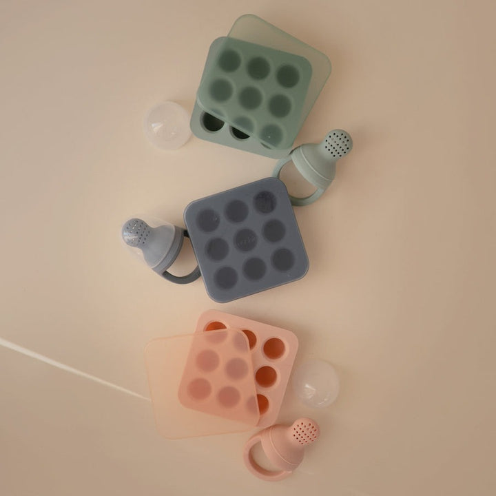 Mushie - Fresh Food Feeder Freezer Tray - Blush - Mabel & Fox