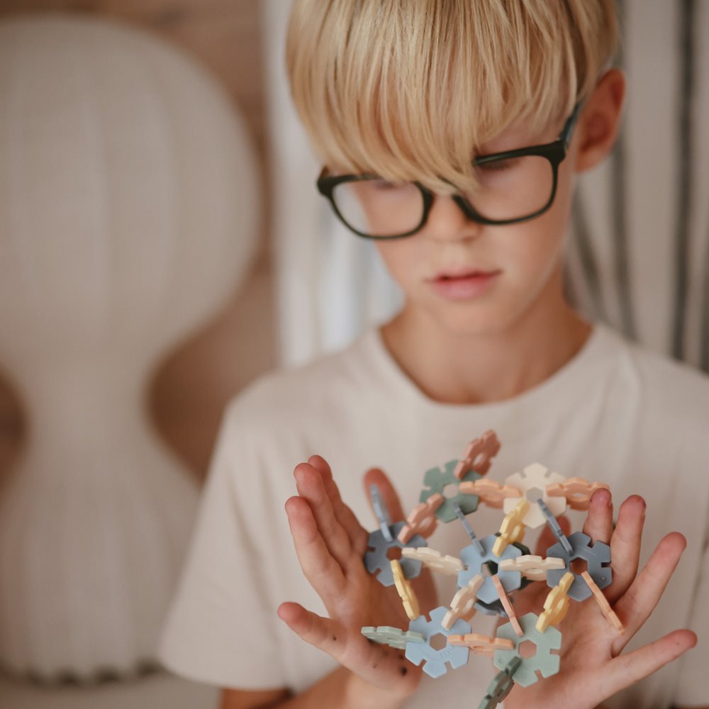 Mushie - Hex Connect Building Toy Set - Mabel & Fox