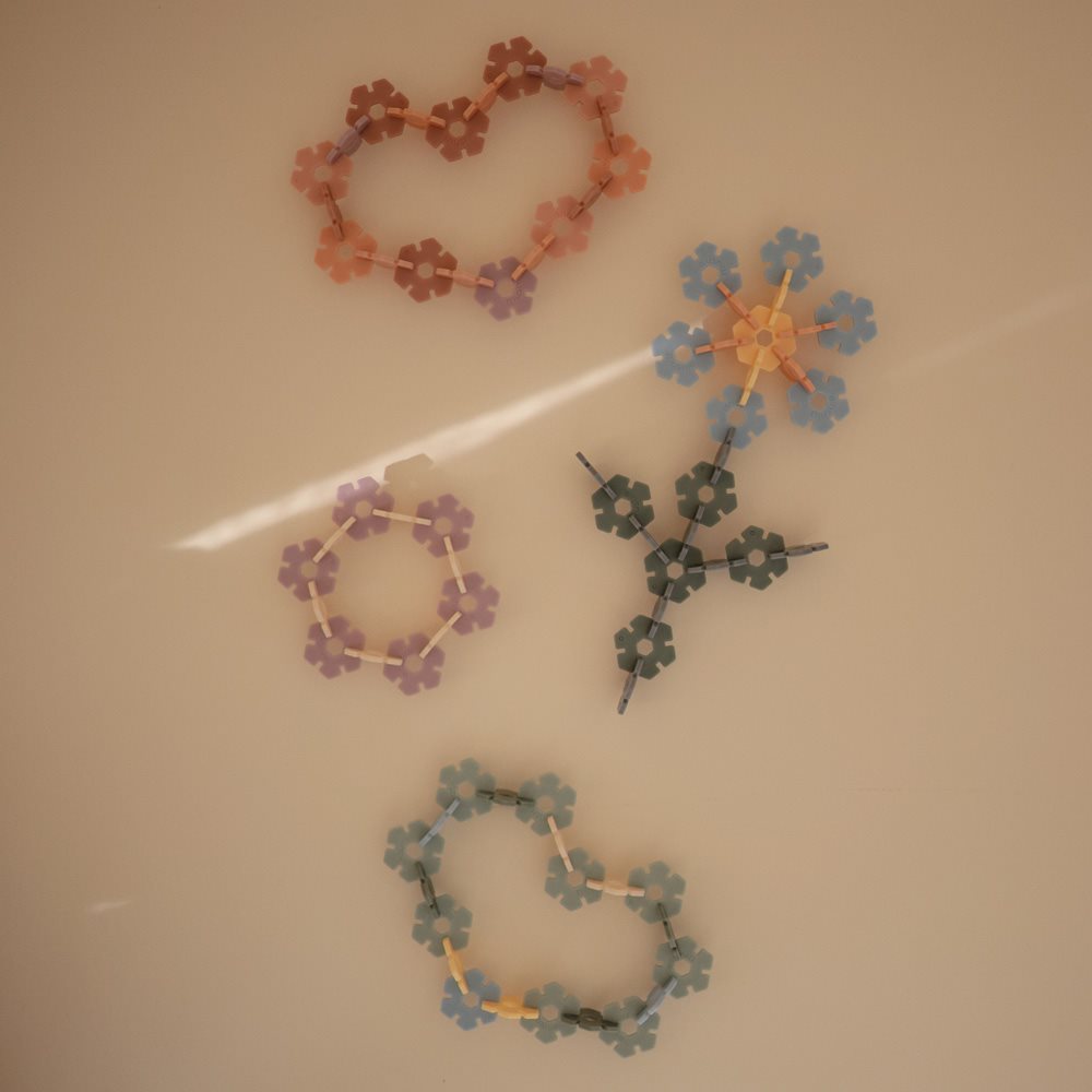 Mushie - Hex Connect Building Toy Set - Mabel & Fox