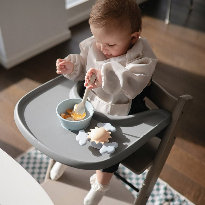Mushie - Long Sleeve Bib - Boats - Mabel & Fox