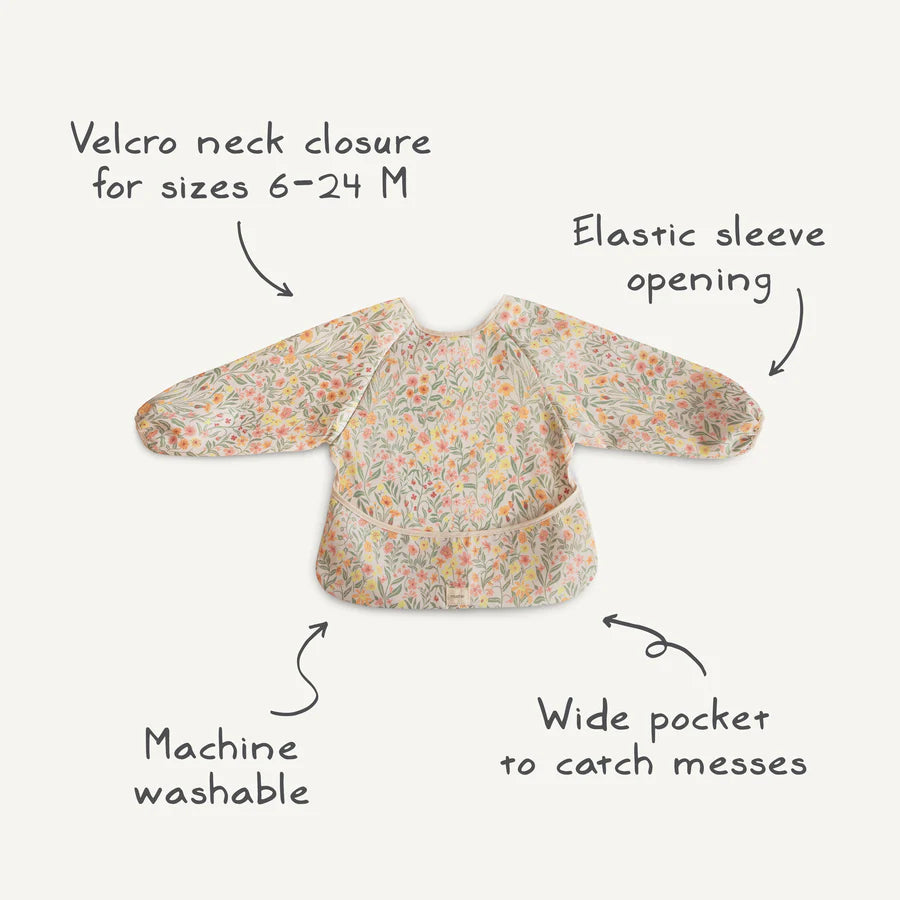Mushie - Long Sleeve Bib - Cherries - Mabel & Fox