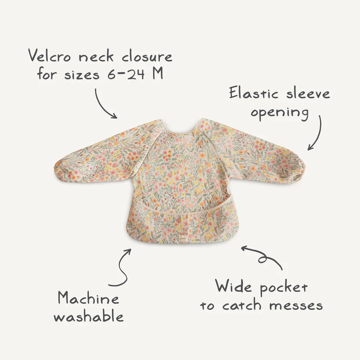Mushie - Long Sleeve Bib - Cherries - Mabel & Fox