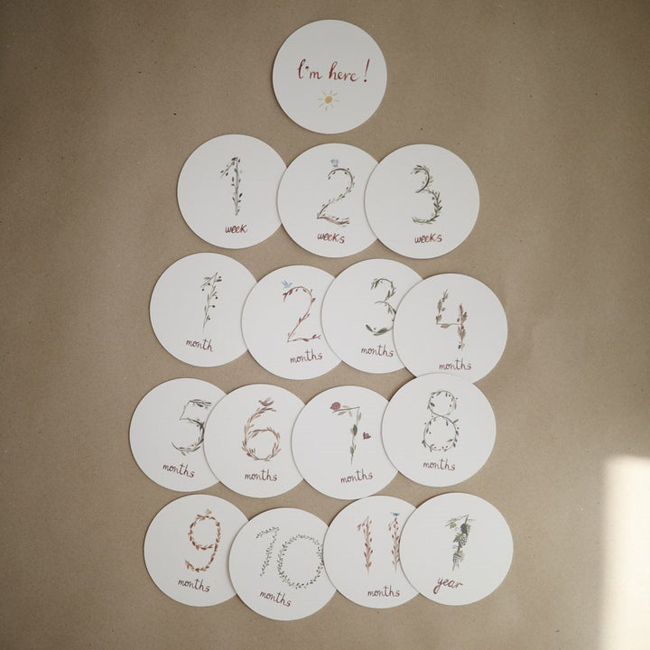 Mushie - Milestone Cards - Mabel & Fox