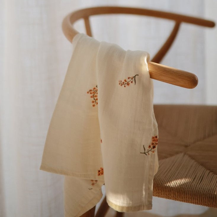 Mushie - Muslin Cloth (3 pack) - Flowers - Mabel & Fox