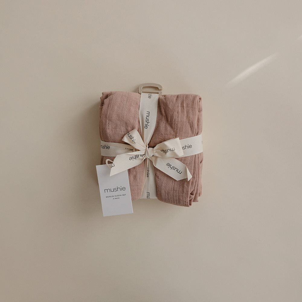 Mushie - Muslin Cloth - Natural - (3 pack) - Mabel & Fox