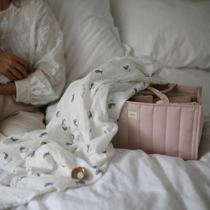 Mushie - Nappy Caddy - Blush - Mabel & Fox