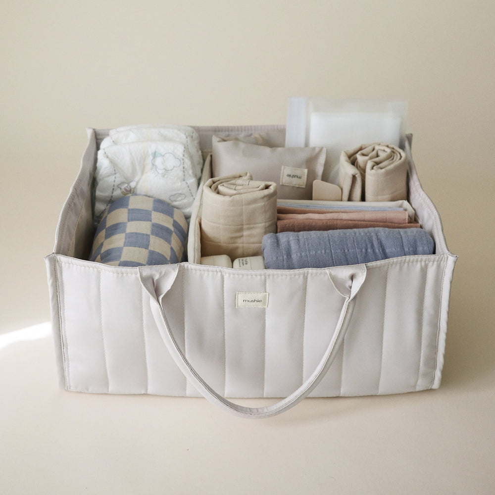 Mushie - Nappy Caddy - Ivory - Mabel & Fox
