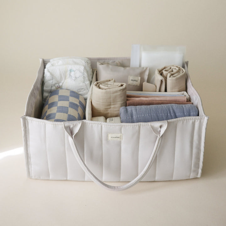 Mushie - Nappy Caddy - Ivory - Mabel & Fox