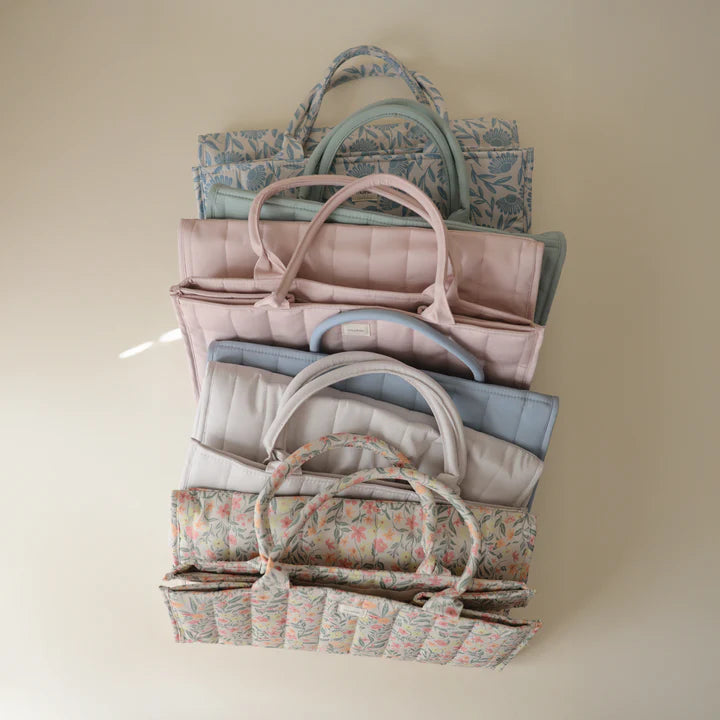 Mushie - Nappy Caddy - Pastel Blooms - Mabel & Fox
