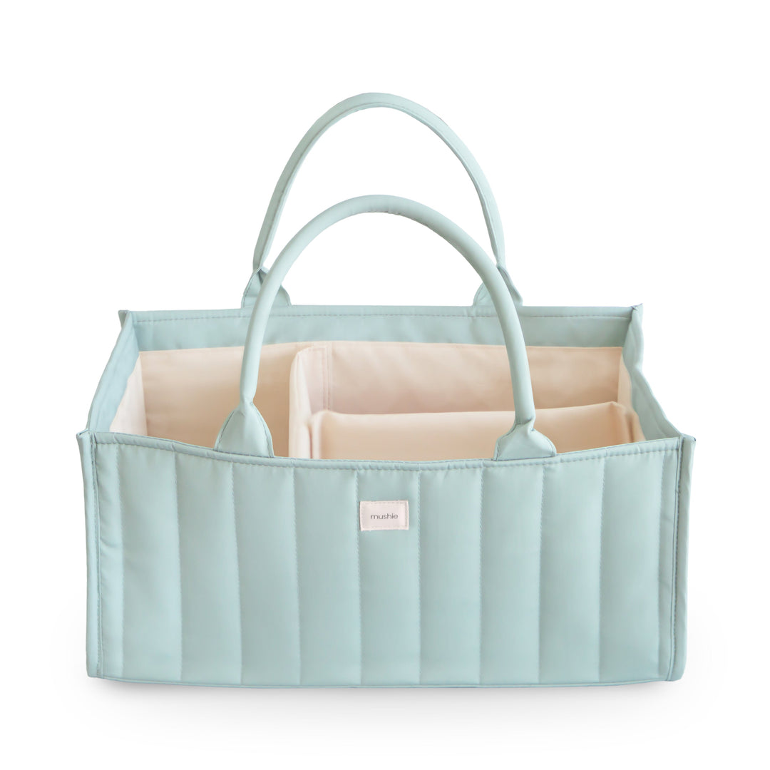 Mushie - Nappy Caddy - Roman Green - Mabel & Fox