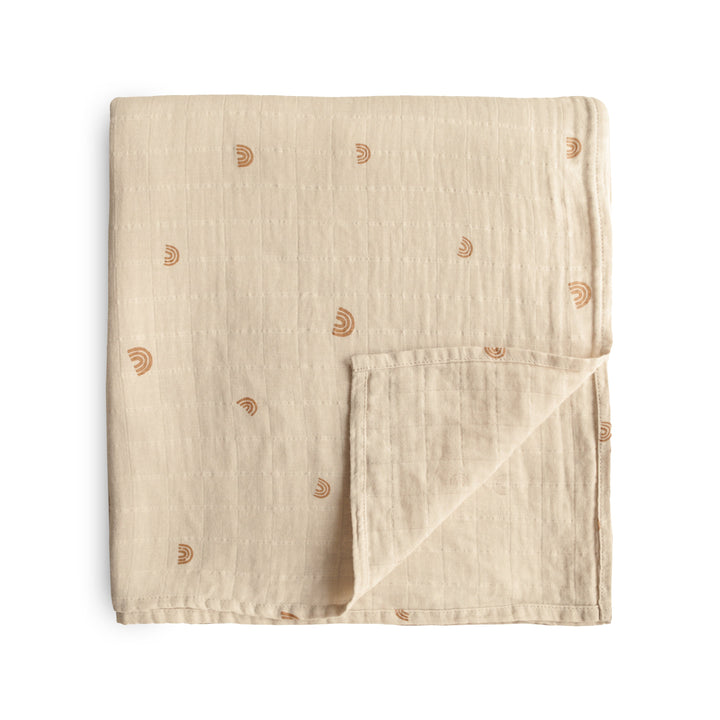 Mushie - Organic Swaddle - Rainbow - Mabel & Fox