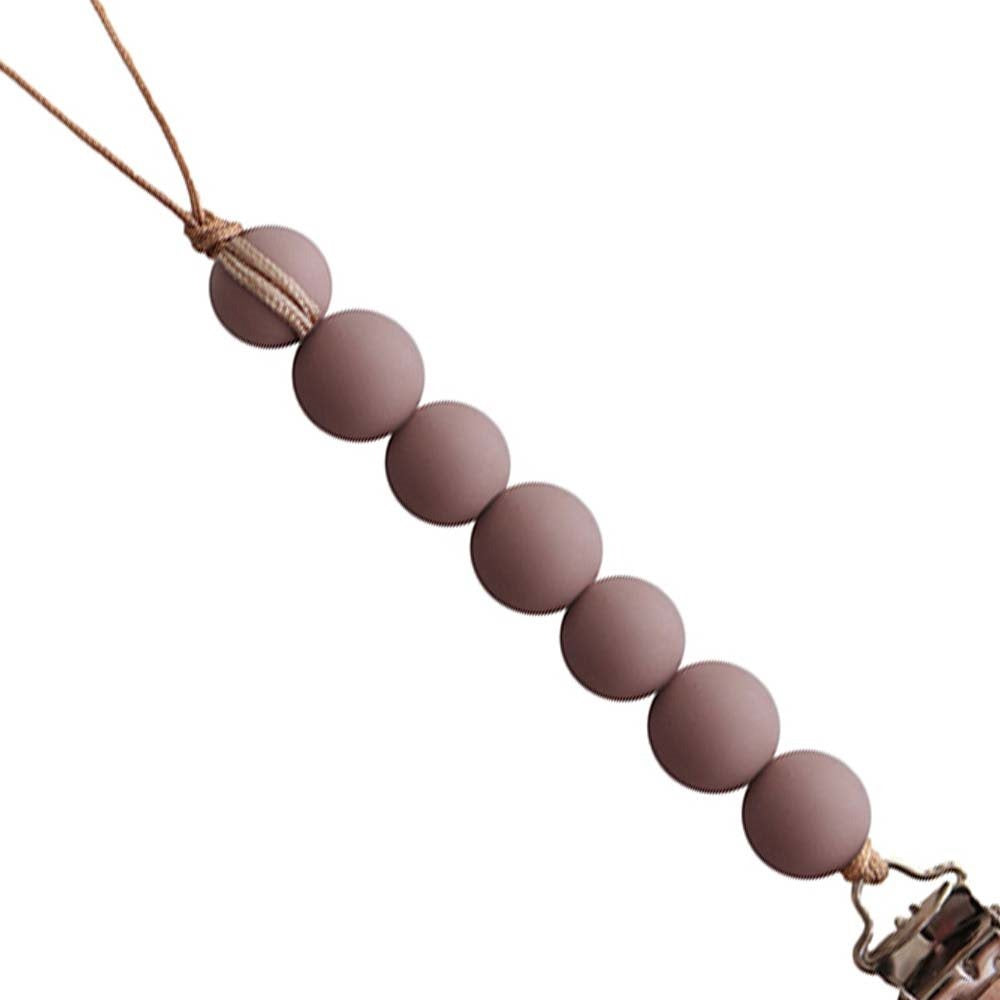 Mushie - Pacifier Clips - Halo - Mauve - Mabel & Fox