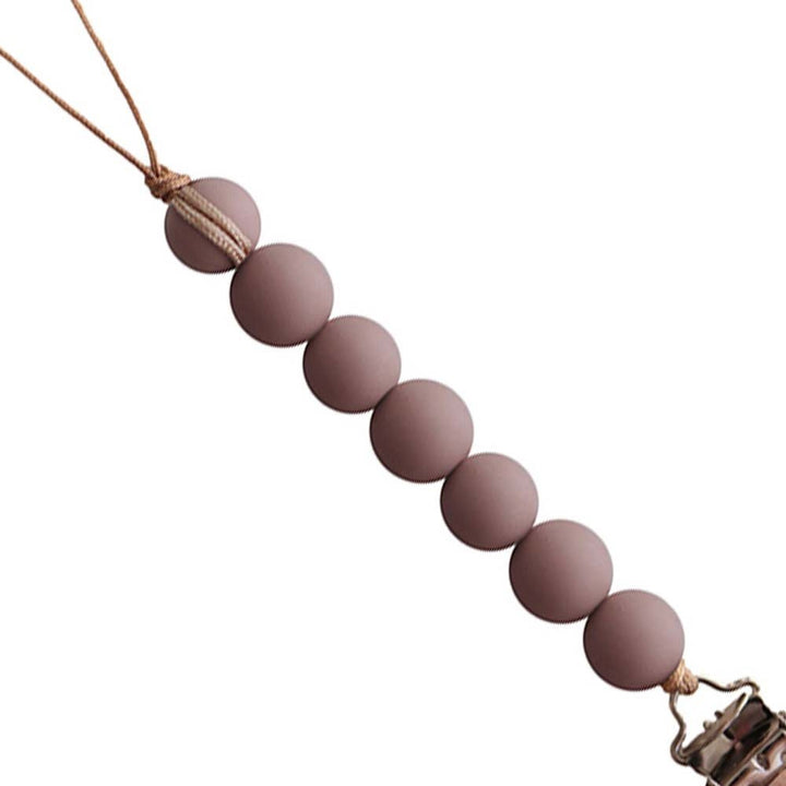 Mushie - Pacifier Clips - Halo - Mauve - Mabel & Fox