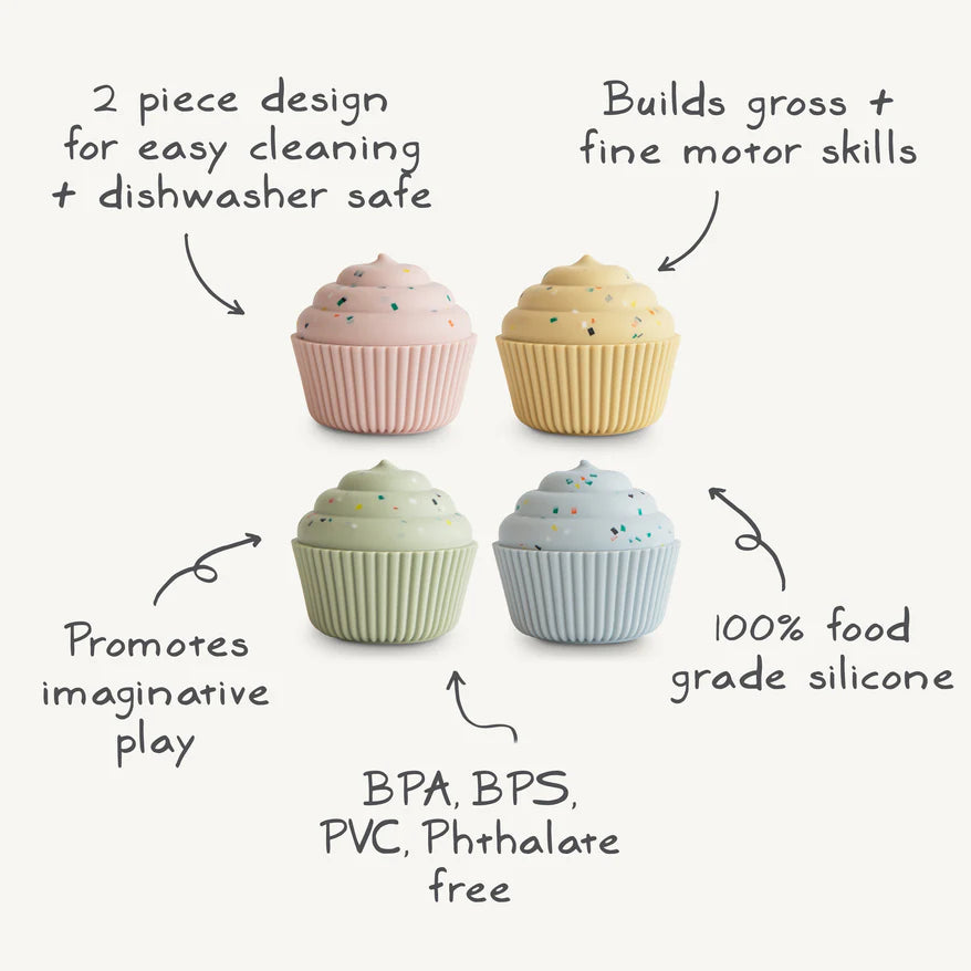 Mushie - Play Set - Cupcake Toy - Mabel & Fox