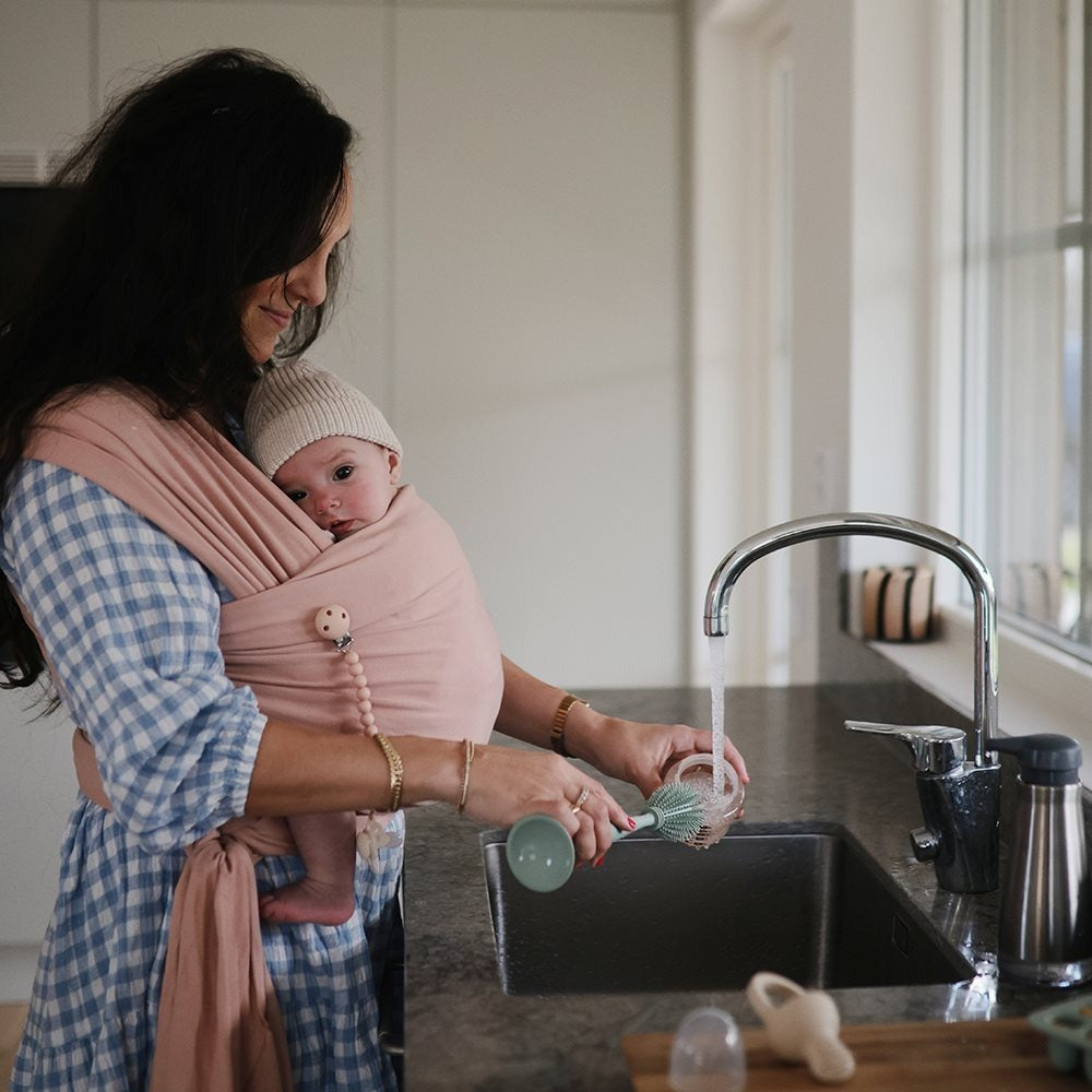 Mushie - Silicone Baby Bottle Brush - Natural - Mabel & Fox