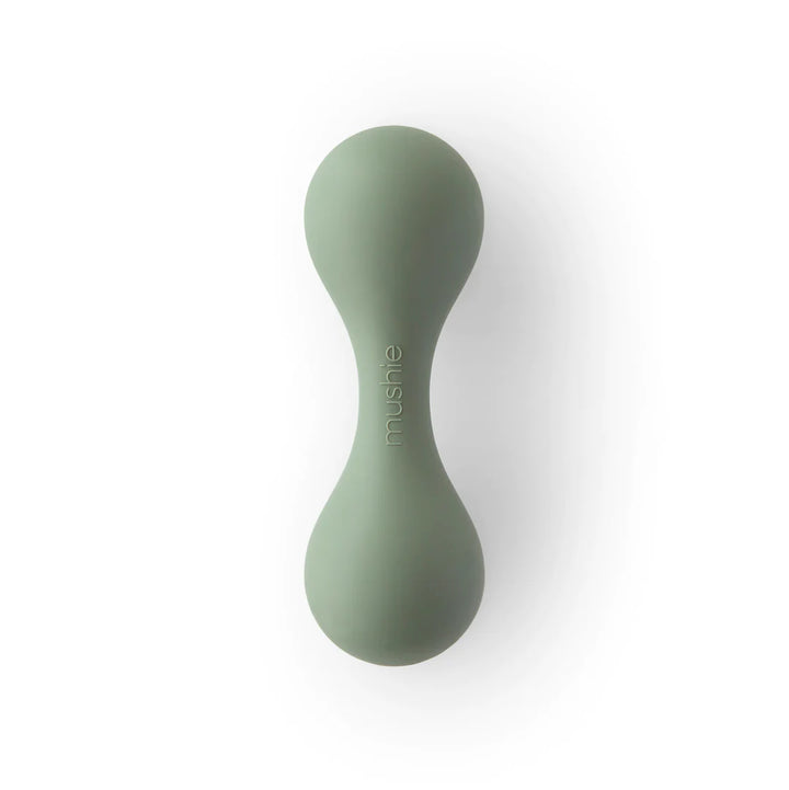Mushie - Silicone Baby Rattle -Dried Thyme - Mabel & Fox
