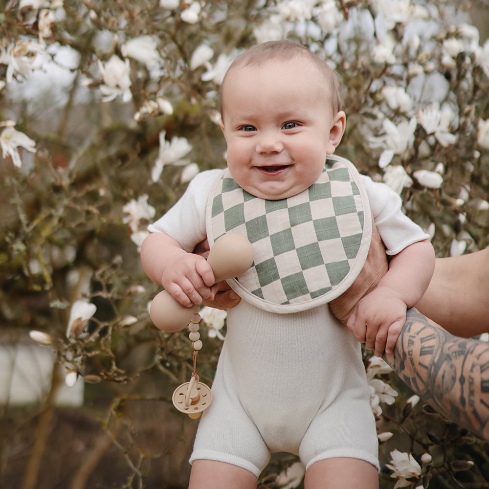 Mushie - Silicone Baby Rattle - Natural - Mabel & Fox