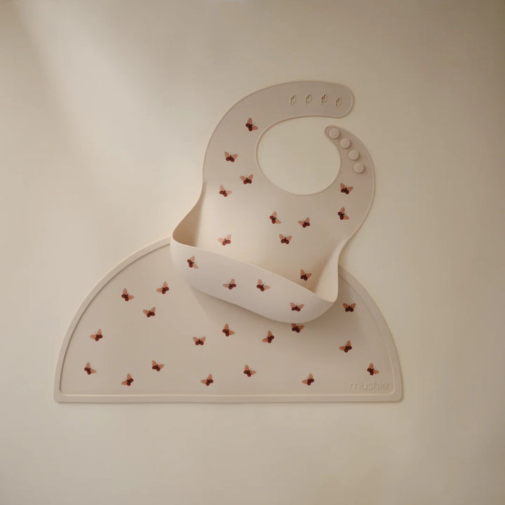 Mushie - Silicone Bib - Butterflies - Mabel & Fox