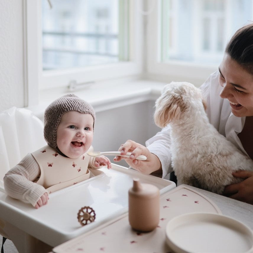 Mushie - Silicone Bib - Butterflies - Mabel & Fox