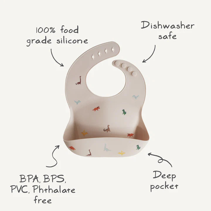 Mushie - Silicone Bib - Cherries - Mabel & Fox