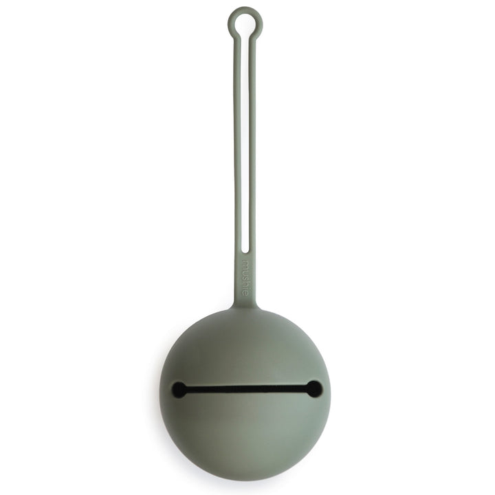Mushie - Silicone Pacifier Case - Dried Thyme - Mabel & Fox
