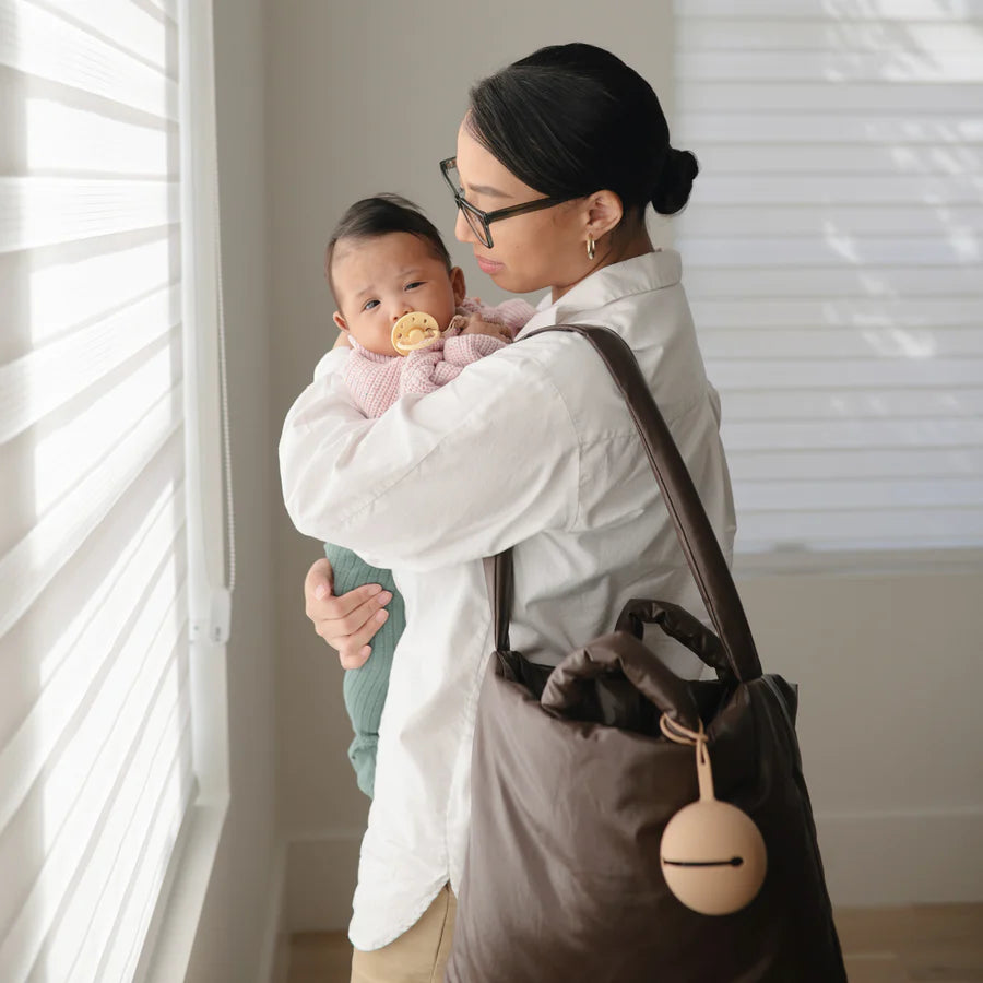 Mushie - Silicone Pacifier Case - Natural - Mabel & Fox