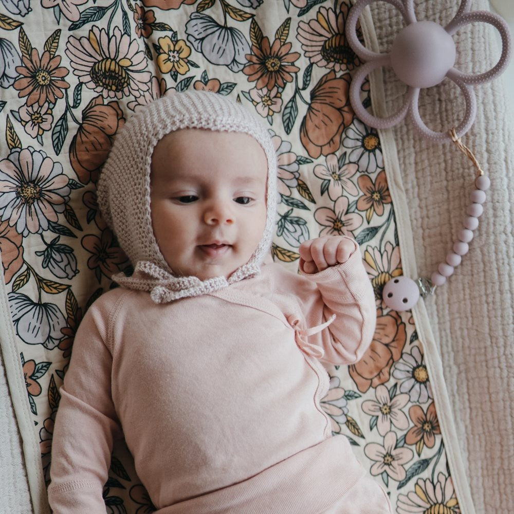 Mushie - Silicone Pacifier Clip - Hera Soft Lilac - Mabel & Fox