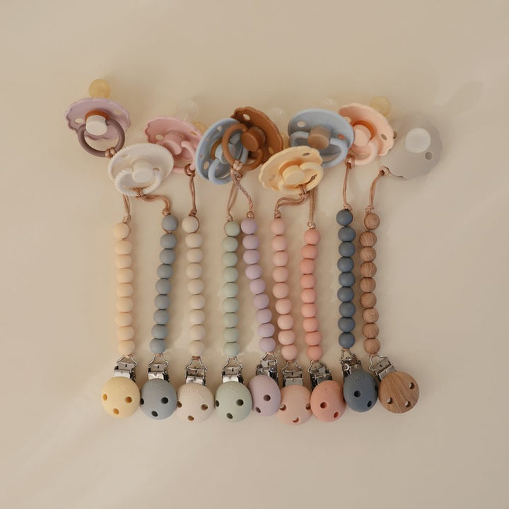 Mushie - Silicone Pacifier Clip - Hera Soft Lilac - Mabel & Fox