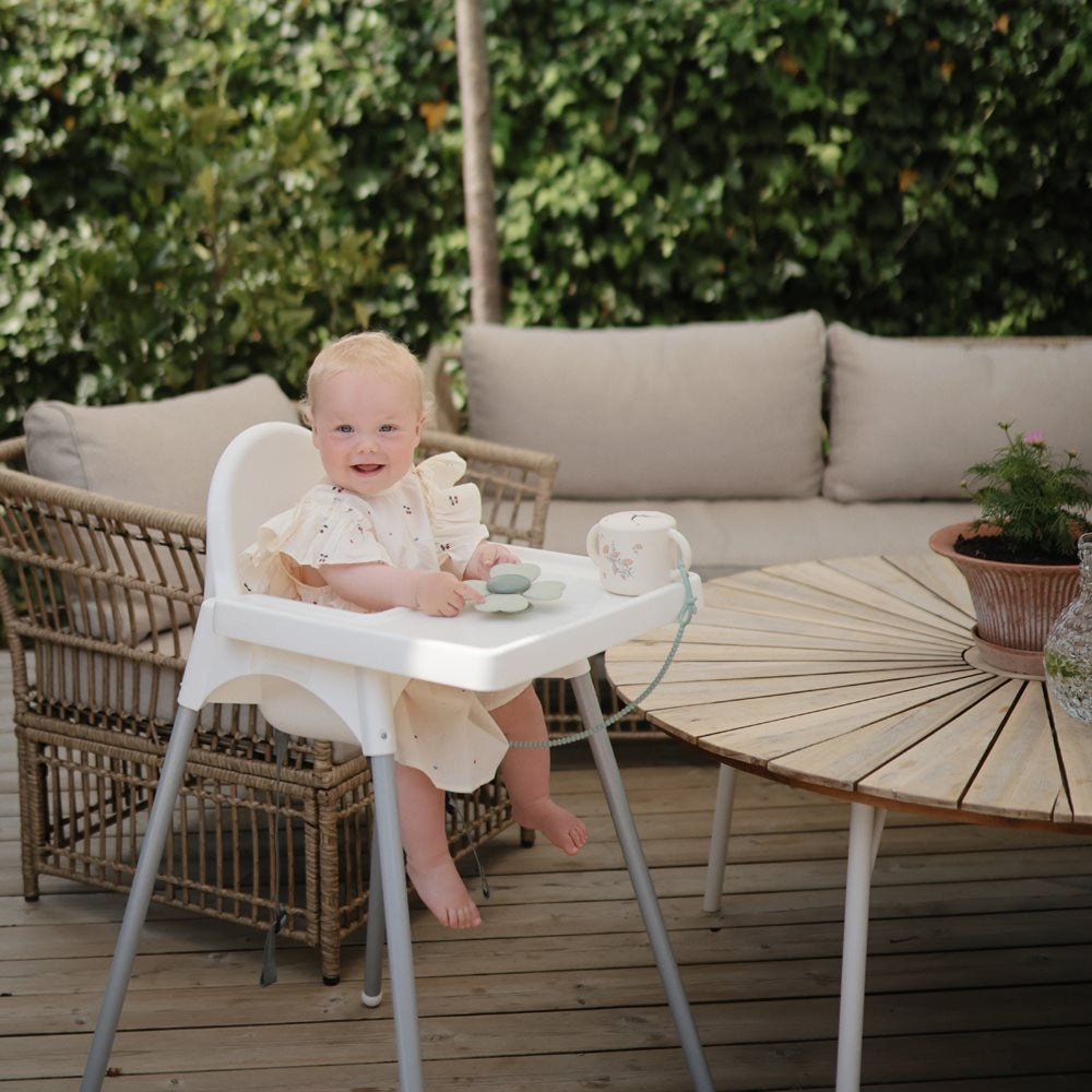 Mushie - Snack Cup - Pink Flowers - Mabel & Fox