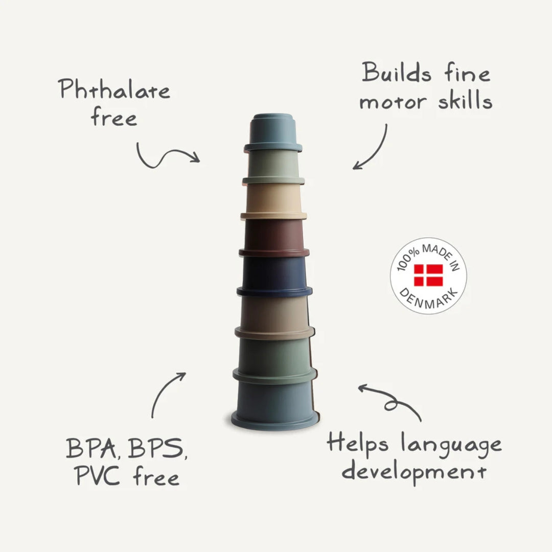 Mushie - Stacking Cup - Forest - Mabel & Fox